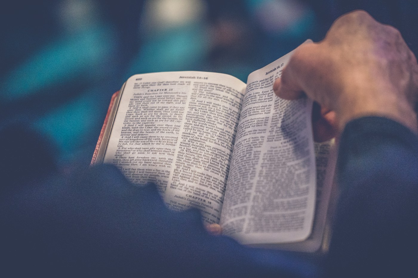An open Bible